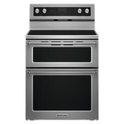 KitchenAid 30 6.7 cu.ft. Stainless Steel Double Oven Electric Range with Convection Smooth Top at Menards
