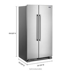 mrsga Maytag® 25.0 cu. ft. Fingerprint-Resistant Stainless Steel Side-by