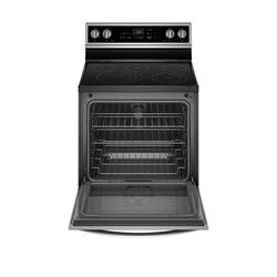 Whirlpool 30 in. 6.4 cu. ft. Convection Oven Freestanding Electric Range  with 5 Smoothtop Burners - Stainless Steel