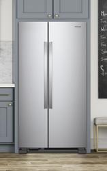 Whirlpool® 25.1 cu. ft. Stainless Steel Side-by-Side Refrigerator