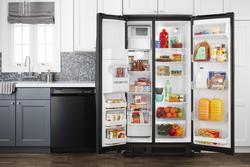 Amana® 21.4 Cu. Ft. Black Side-by-Side Refrigerator At Menards®