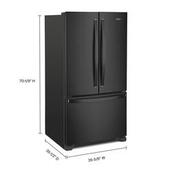 Whirlpool® 25.2 cu.ft. Black French Door Refrigerator at Menards®