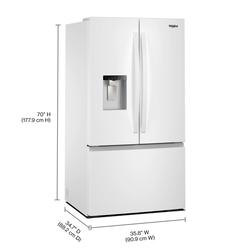Whirlpool® 29.6 cu. ft. White French Door Refrigerator at Menards®