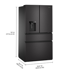 Whirlpool® 28.9 cu ft Print Resist Black Stainless French Door