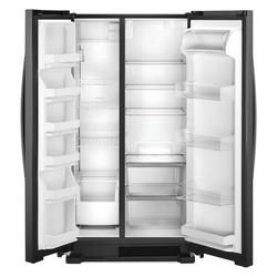 Whirlpool® 25.1 cu. ft. Black Side-by-Side Refrigerator at Menards®