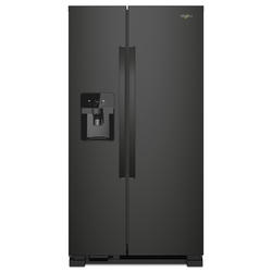 Whirlpool® 21.4 cu. ft. Black Side-by-Side Refrigerator at Menards®