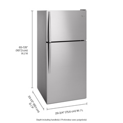 Whirlpool® 18.2 cu. ft. Stainless Steel Top-Freezer Refrigerator