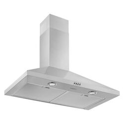 Dropship Range Hood 36 Inch; Wall Mount Vent Hood In Stainless Steel With  Ducted/Ductless Convertible Duct; 3 Speed Exhaust Fan; Energy Saving LED  Light; Push Button Control; 3 Pcs Baffle Filters to