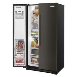 KitchenAid 36 in. 22.6 cu. ft. Counter Depth Side-by-Side Refrigerator With  External Ice & Water Dispenser - Stainless Steel