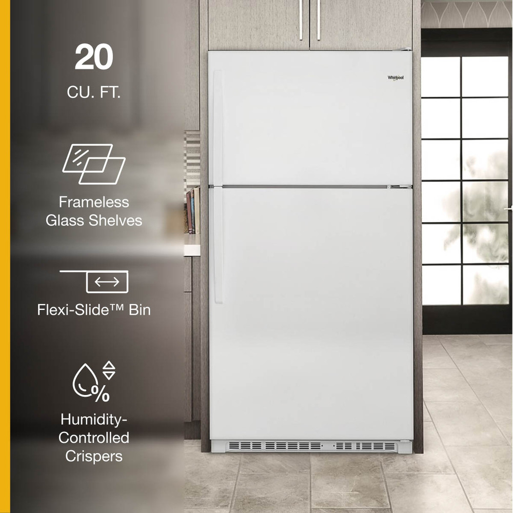 Whirlpool® 20.5 cu.ft. White Top-Freezer Refrigerator at Menards®