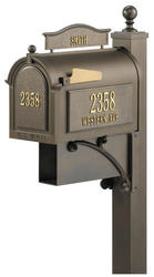 Whitehall Ultimate Streetside French Bronze Mailbox and Post Cover Kit ...