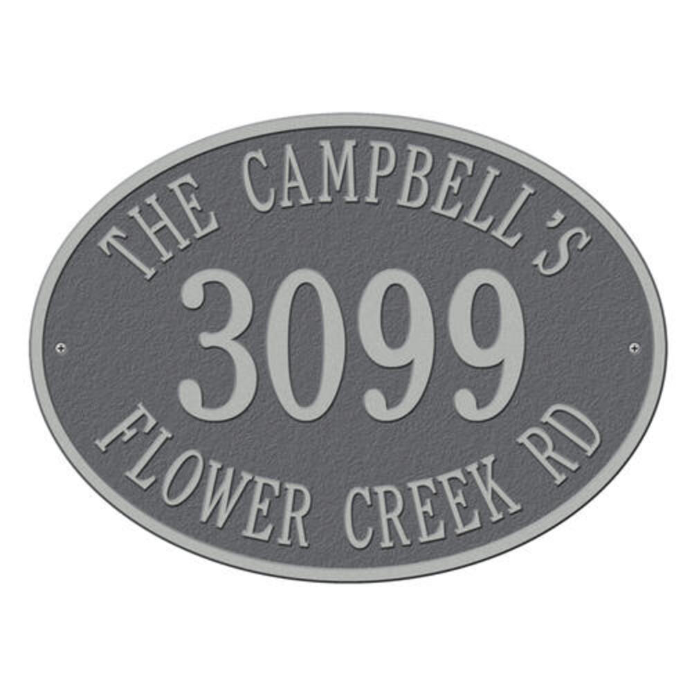 Whitehall Products Hawthorne Oval Estate Address Plaque - Thumbnail 3