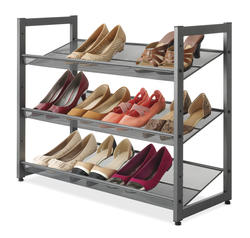 Whitmor® 9-Pair Gunmetal Stacking Shoe Rack