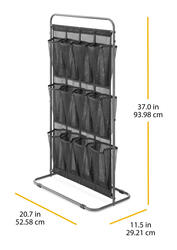 Whitmor® 12-Pair Mesh & Metal Freestanding Shoe Rack at Menards®