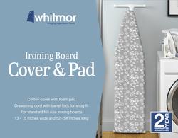Whitmor Deluxe Ironing Board Cover and Pad (Ironing board not included) -  Medallion Grey