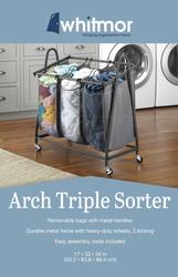 Whitmor® 8 Bushel Gunmetal Triple Laundry Sorter at Menards®