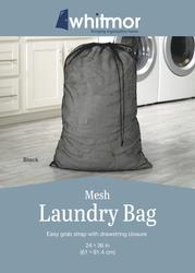 Whitmor Black Mesh Fabric Laundry Bag - Helia Beer Co