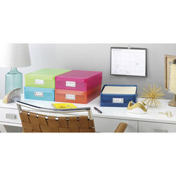  Whitmor Plastic Document Boxes, Set of 5, Multicolor, 5 Count :  Everything Else