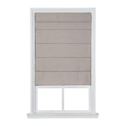 HOMEbasics® Cordless Khaki Quinn Fabric Roman Shades - 23" W x 64" L at ...