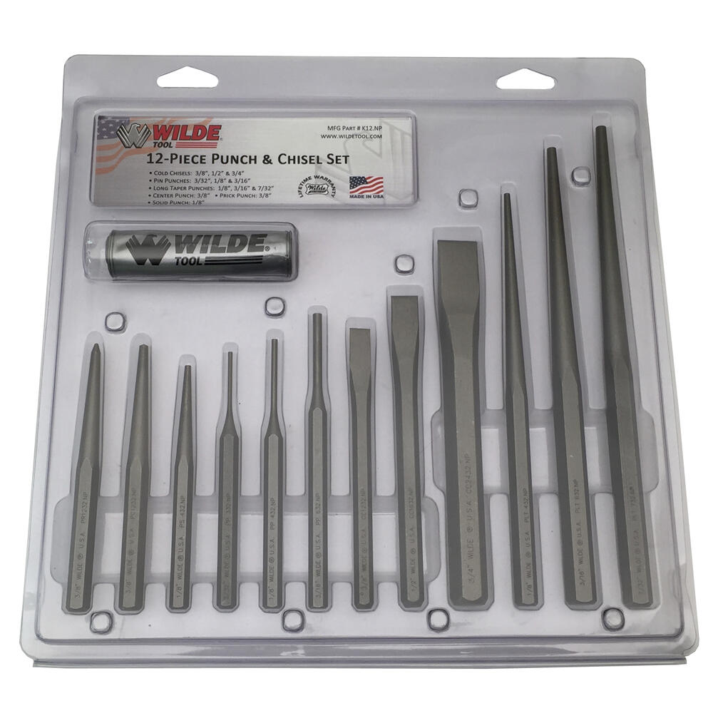 Wilde Tool® Punch & Chisel Set - 12 Piece