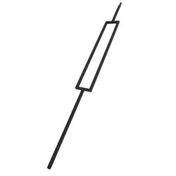 Mastercraft® Black Wrought Iron 1/2" x 3-3/4" x 44" Rectangle Stair Baluster