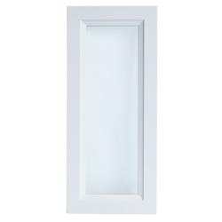 KLËARVŪE Cabinetry® 13-1/8" W x 30" H Stöten® Brite White Glass Cabinet ...