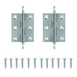 1-5/8" Satin Nickel Finish Solid Brass Self-Mortise Cabinet Hinge - 2 ...