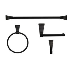 Tuscany® Riviera 4-Piece Matte Black Bathroom Hardware Set at Menards®