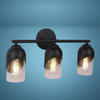 Patriot Lighting® Arcana 21-1/2"W 3-Light Matte Black Vanity Light with Clear Glass Shade