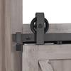 Forge® Mini Top Mount Weathered Pewter Sliding Barn Door Trolley Hardware Kit