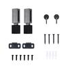 Forge® Mini Top Mount Weathered Pewter Sliding Barn Door Trolley Hardware Kit