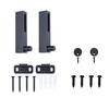 Forge® Marshall Iron Black Sliding Barn Door Top Mount Trolley Hardware Kit