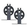 Forge® Marshall Iron Black Sliding Barn Door Top Mount Trolley Hardware Kit