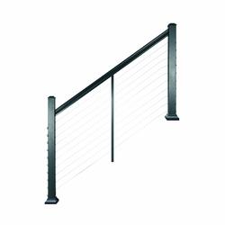 Williams Powder Coated Aluminum 6' Black Cable Rail Stair Top Rail at ...