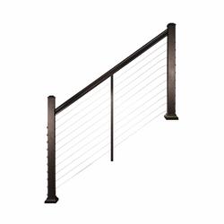 Williams Powder Coated Aluminum 6' Bronze Cable Rail Stair Top Rail Kit ...