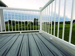 Williams 36" X 8' White Preassembled Powder-Coated Aluminum Railing ...