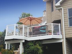 Williams 36" X 8' White Preassembled Powder-Coated Aluminum Railing ...