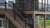 Williams 36" x 8' Black Preassembled Powder-Coated Aluminum Railing Panel
