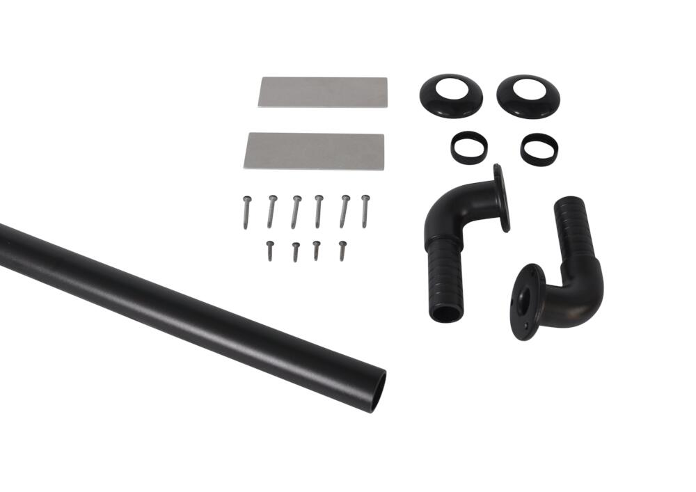 Aria Railing 94 in. x 1.5 in. Powder Coated Aluminum ADA Pipe Rail Extension Kit in Black