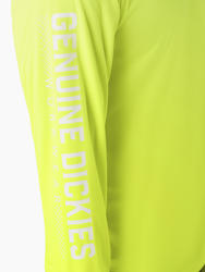Genuine Dickies® Men's Neon Yellow Long Sleeve Sun Shirt - XX