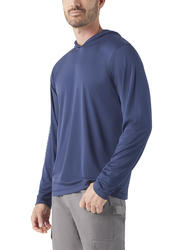 Genuine Dickies® Men's Yankees Blue Long Sleeve Sun Shirt - XX