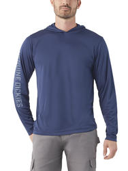 Genuine Dickies® Men's Yankees Blue Long Sleeve Sun Shirt - XX