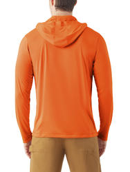 Genuine Dickies® Men's Neon Orange Long Sleeve Sun Shirt - XX