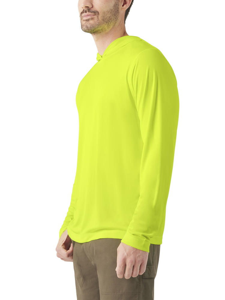 Genuine Dickies® Men's Neon Yellow Long Sleeve Sun Shirt - Medium