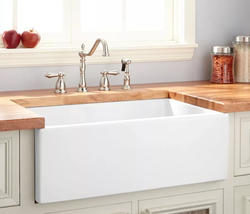 Latoscana 33 Fireclay Farmhouse Sink, 60/40 Double Bowl, White, LTD33 –  The Sink Boutique