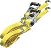 SmartStraps® Ratchet-X® 14' x 1-1/2" Yellow Ratchet Straps - 2 Pack