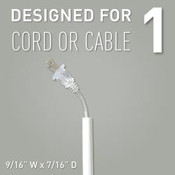 Wiremold Cornermate Cord Channel, White, 5