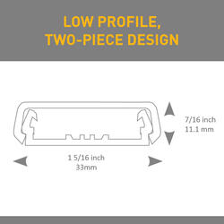 D-Line 6' White Half Round 0.78 x 0.39 Raceway at Menards®