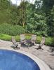 Backyard Creations® Crystal Falls Black 5-Piece Dining Patio Set with Brown Fabric
