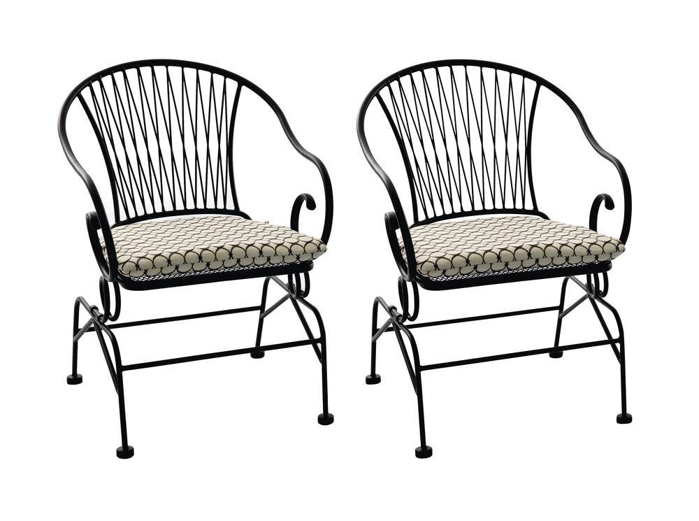 Backyard Creations Marbella Brown Bistro Patio Chair Set 2 Pack